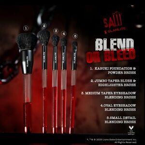 SAW x Glamlite Brush Set - BNIB